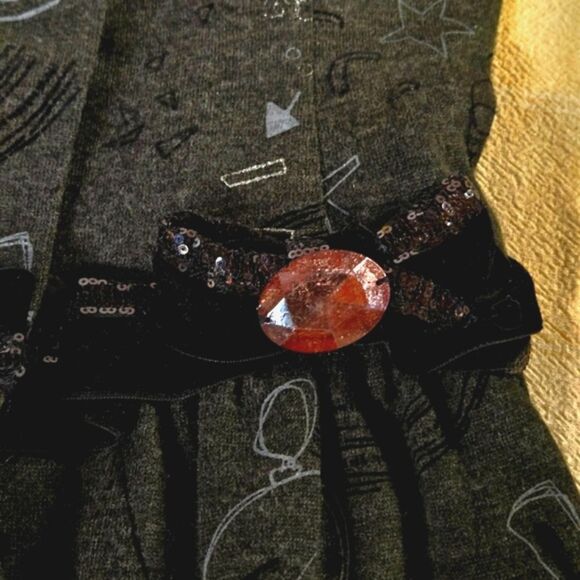 Son Jung Wan 2007 Charcoal Gray Futuristic Print Embellished Snap Front Blouse - Picture 10 of 15